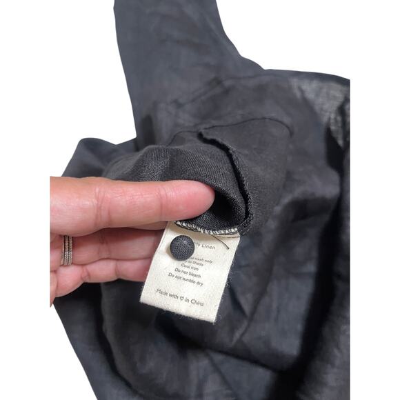 VRG GRL Natassia Linen Halter Mini Dress Black Womans 6 NWOT - Picture 14 of 15